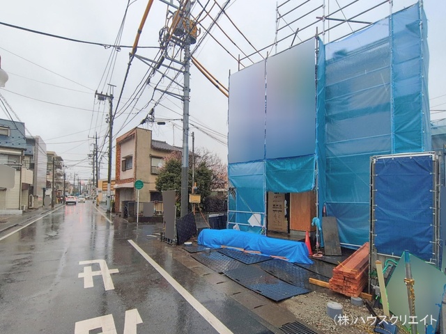 千葉県松戸市松戸新田の新築戸建て上棟写真 2026年2月24日撮影
