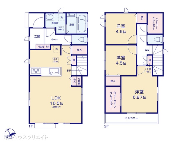 千葉県松戸市松戸新田の新築戸建て 3LDK間取図 ※図面と異なる場合は現況を優先