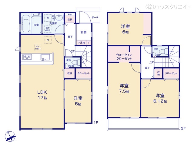 千葉県柏市逆井藤ノ台の新築戸建て 4LDK間取図 ※図面と異なる場合は現況を優先