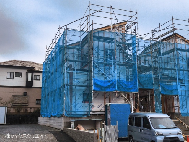 千葉県柏市逆井藤ノ台の新築戸建てシート写真 2026年3月1日撮影
