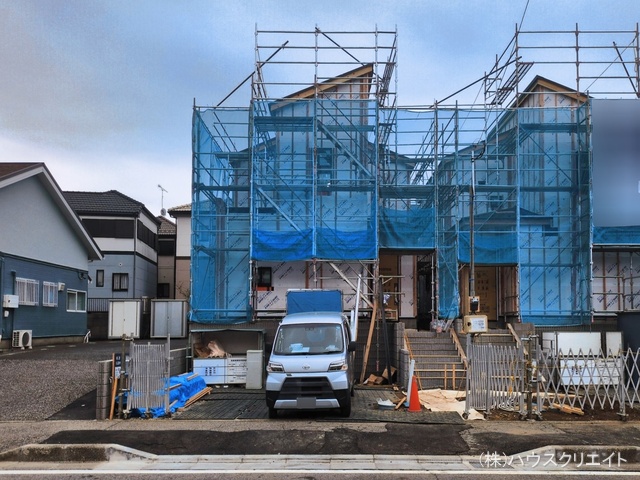 千葉県柏市逆井藤ノ台の新築戸建てシート写真 2026年3月1日撮影