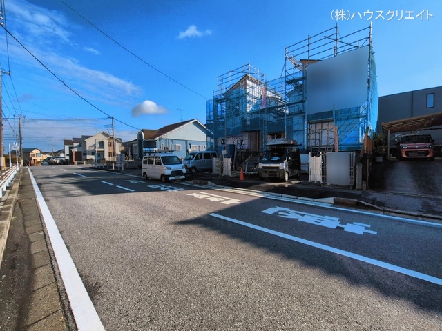 千葉県柏市逆井藤ノ台の新築戸建てシート写真 2026年3月9日撮影