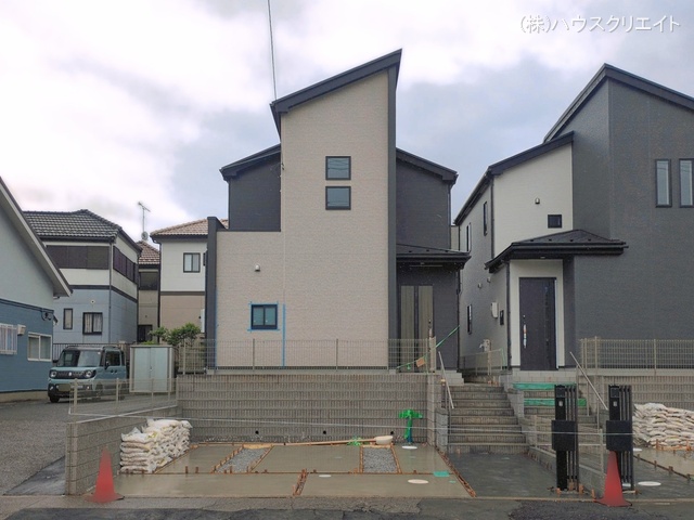 千葉県柏市逆井藤ノ台の新築戸建て外構写真 2026年4月9日撮影