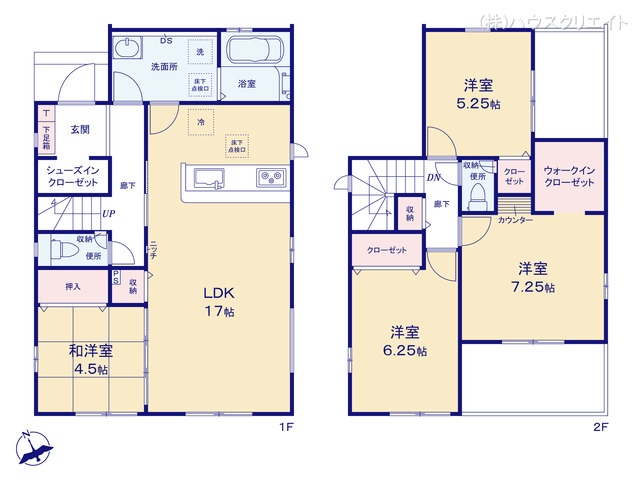 千葉県柏市逆井藤ノ台の新築戸建て 4LDK間取図 ※図面と異なる場合は現況を優先