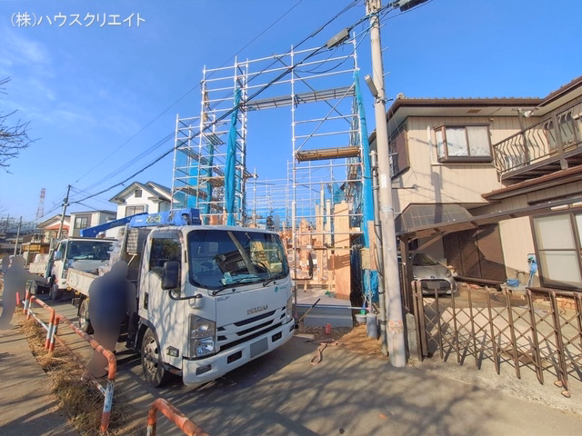 千葉県松戸市小山の新築戸建て上棟写真 2026年1月26日撮影