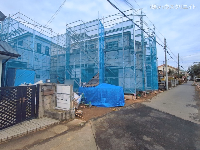 千葉県松戸市小山の新築戸建てシート写真 2026年2月16日撮影