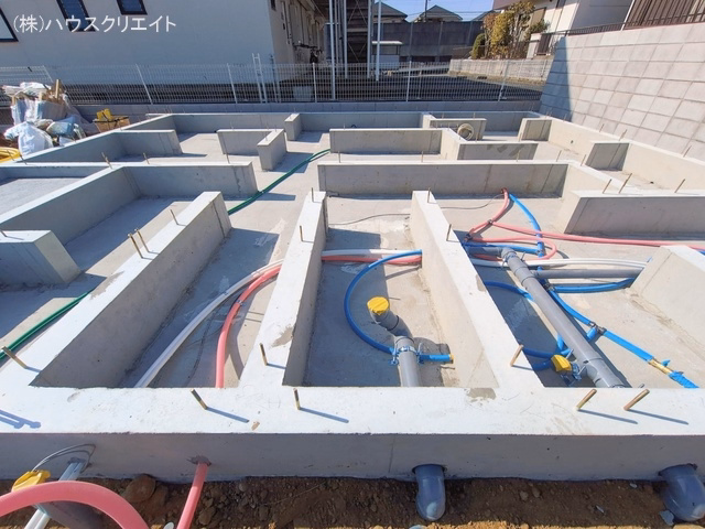 千葉県松戸市八ケ崎5丁目の新築戸建て基礎写真 2026年1月26日撮影