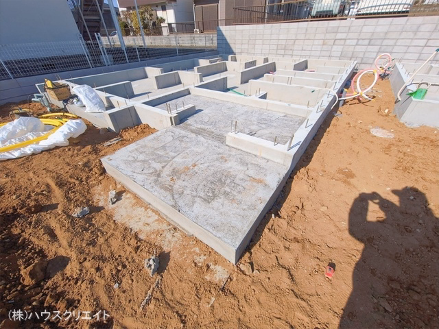 千葉県松戸市八ケ崎5丁目の新築戸建て基礎写真 2026年1月26日撮影