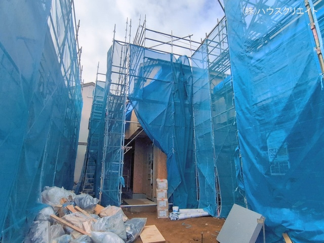 千葉県松戸市八ケ崎5丁目の新築戸建て上棟写真 2026年2月16日撮影