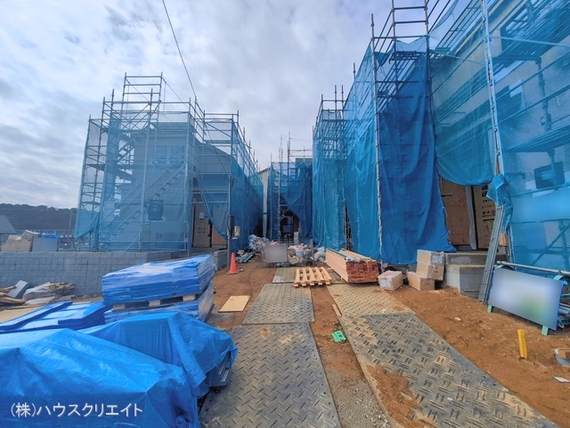 千葉県松戸市八ケ崎5丁目の新築戸建て上棟写真 2026年2月16日撮影