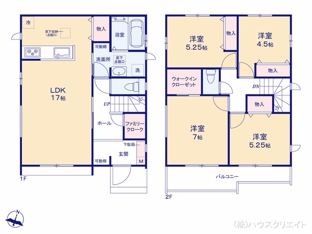 千葉県松戸市八ケ崎5丁目の新築戸建て 4LDK間取図 ※図面と異なる場合は現況を優先