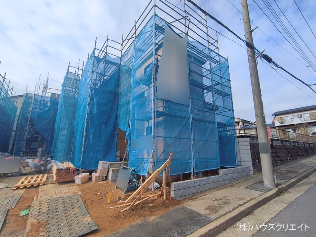 千葉県松戸市八ケ崎5丁目の新築戸建て上棟写真 2026年2月16日撮影