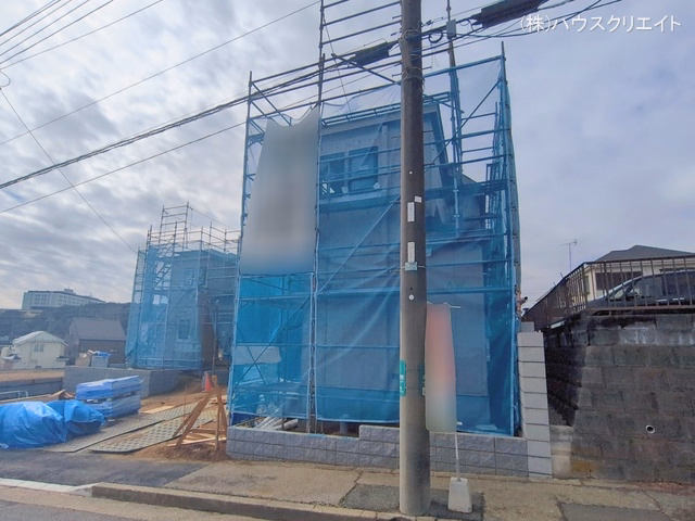 千葉県松戸市八ケ崎5丁目の新築戸建て上棟写真 2026年2月16日撮影
