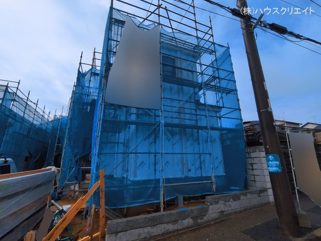 千葉県松戸市八ケ崎5丁目の新築戸建てシート写真 2026年3月9日撮影