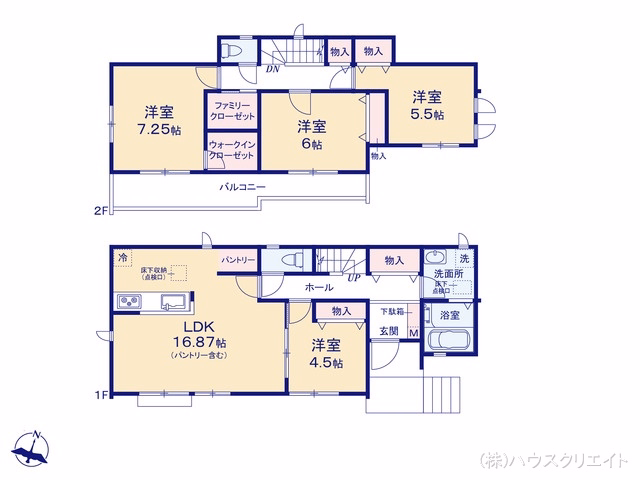 千葉県松戸市八ケ崎5丁目の新築戸建て 4LDK間取図 ※図面と異なる場合は現況を優先