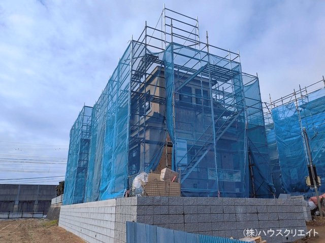 千葉県松戸市八ケ崎５丁目の新築戸建て上棟写真 2026年2月16日撮影