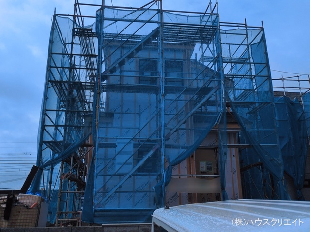 千葉県松戸市八ケ崎５丁目の新築戸建てシート写真 2026年3月9日撮影