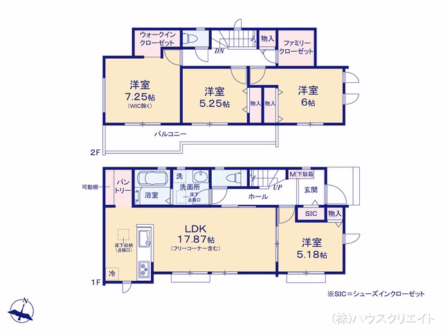 千葉県松戸市八ケ崎５丁目の新築戸建て 4LDK間取図 ※図面と異なる場合は現況を優先
