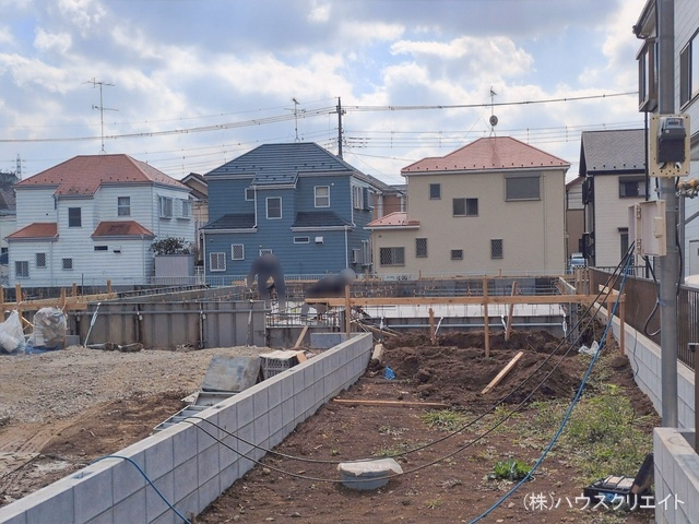 千葉県松戸市二ツ木の新築戸建て基礎写真 2026年2月17日撮影