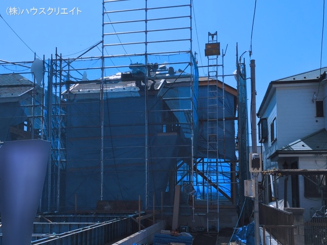 千葉県松戸市二ツ木の新築戸建て上棟写真 2026年3月10日撮影