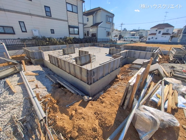 千葉県松戸市二ツ木の新築戸建て基礎写真 2026年1月28日撮影