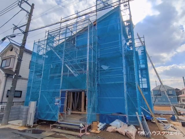 千葉県松戸市二ツ木の新築戸建て上棟写真 2026年2月17日撮影