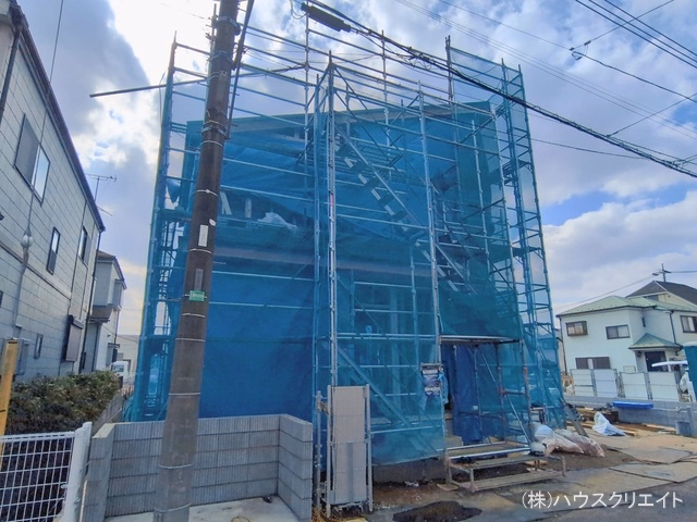 千葉県松戸市二ツ木の新築戸建て上棟写真 2026年2月17日撮影