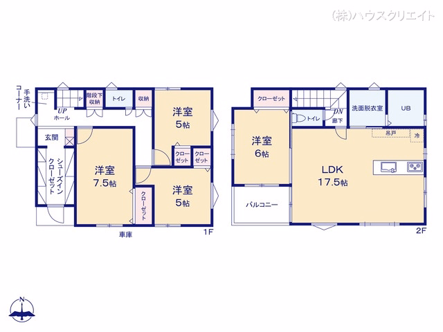 流山市松ケ丘6丁目（戸建） 間取図