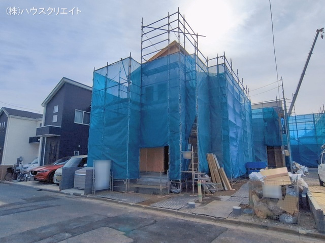 千葉県松戸市新松戸６丁目の新築戸建て上棟写真 2026年2月5日撮影