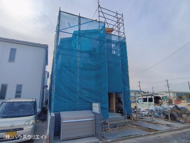 千葉県松戸市新松戸６丁目の新築戸建て上棟写真 2026年2月5日撮影