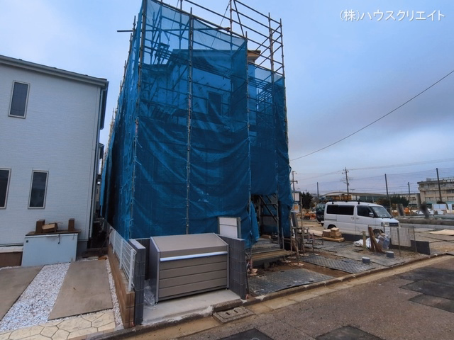 千葉県松戸市新松戸６丁目の新築戸建てシート写真 2026年3月1日撮影