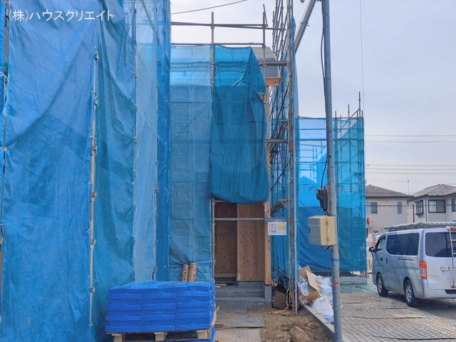 千葉県松戸市新松戸6丁目の新築戸建て上棟写真 2026年2月5日撮影