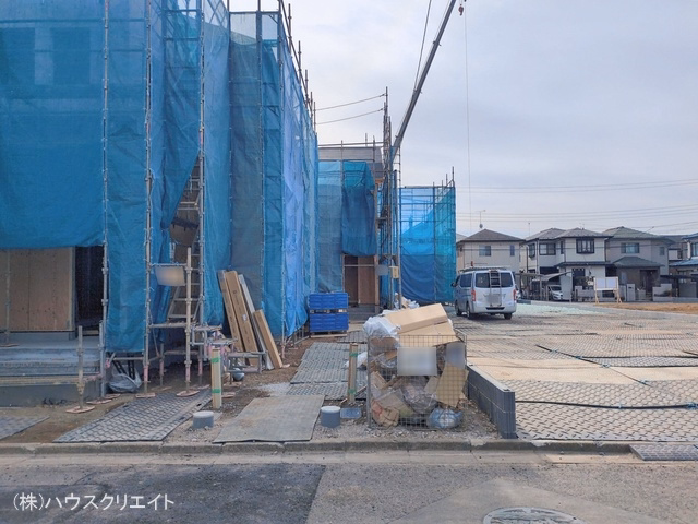 千葉県松戸市新松戸6丁目の新築戸建て上棟写真 2026年2月5日撮影
