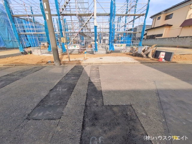 千葉県松戸市新松戸6丁目の新築戸建て上棟写真 2026年2月5日撮影