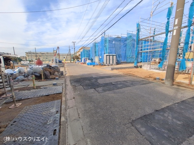 千葉県松戸市新松戸6丁目の新築戸建て上棟写真 2026年2月5日撮影
