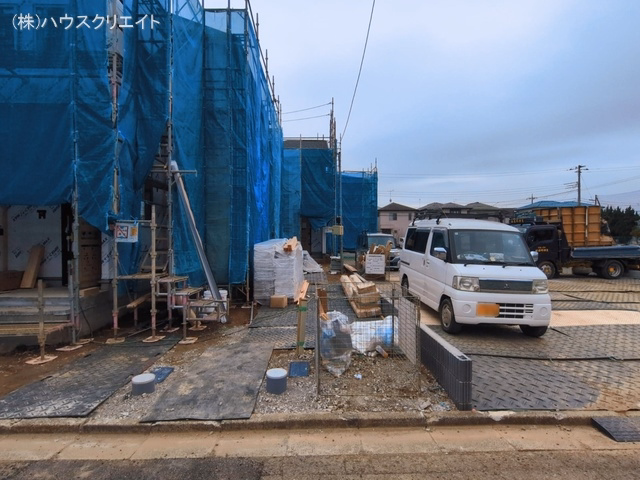 千葉県松戸市新松戸6丁目の新築戸建てシート写真 2026年3月1日撮影