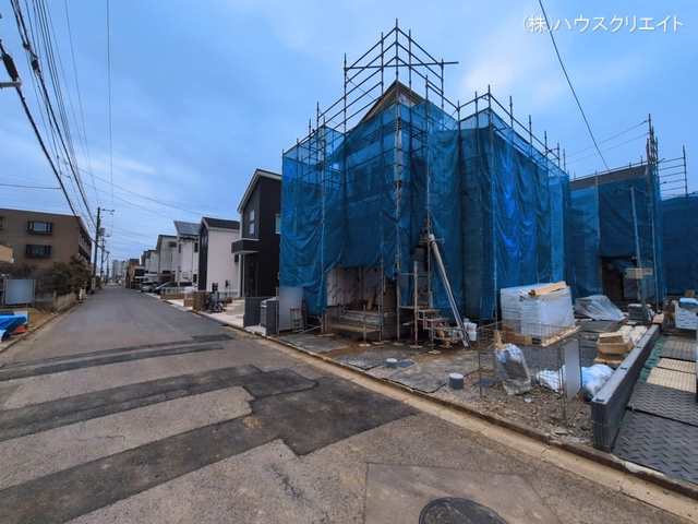 千葉県松戸市新松戸6丁目の新築戸建てシート写真 2026年3月1日撮影
