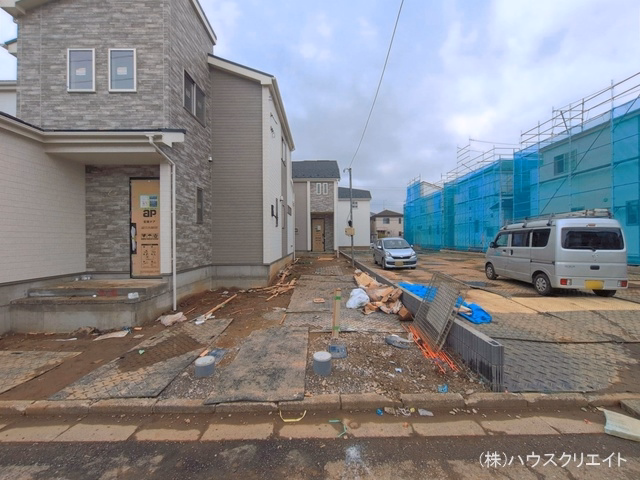 千葉県松戸市新松戸6丁目の新築戸建て外構写真 2026年3月31日撮影