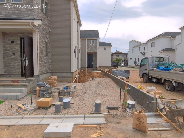 千葉県松戸市新松戸6丁目の新築戸建て外構写真 2026年4月21日撮影