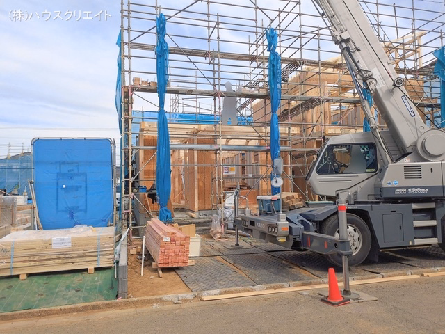 千葉県松戸市新松戸６丁目の新築戸建て上棟写真 2026年2月5日撮影