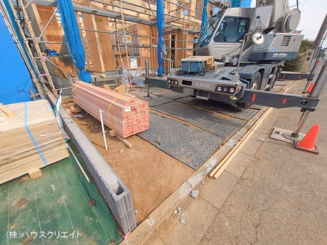 千葉県松戸市新松戸６丁目の新築戸建て上棟写真 2026年2月5日撮影