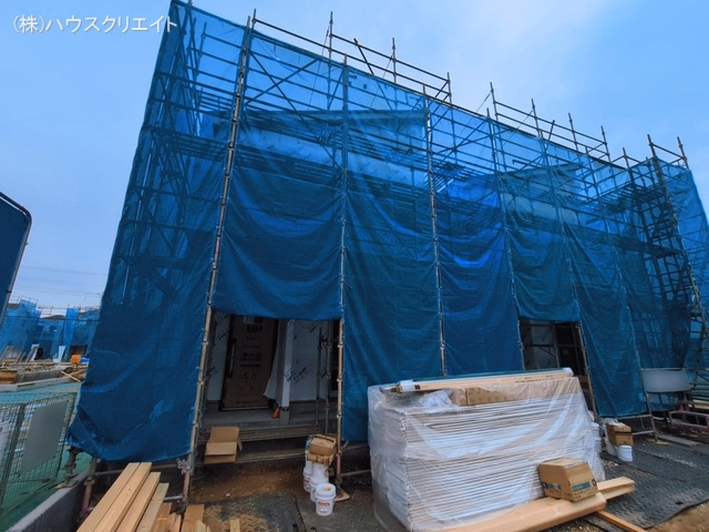 千葉県松戸市新松戸６丁目の新築戸建てシート写真 2026年3月1日撮影