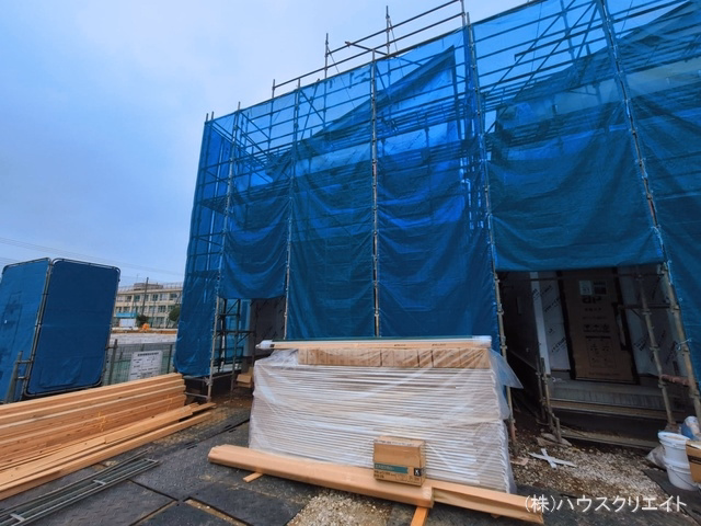 千葉県松戸市新松戸６丁目の新築戸建てシート写真 2026年3月1日撮影
