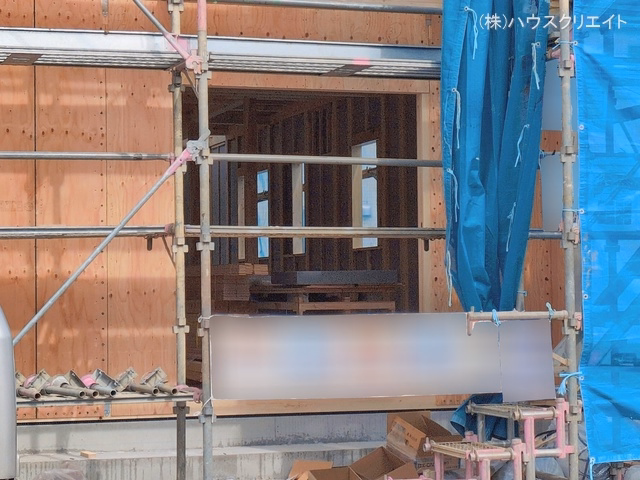 千葉県松戸市新松戸6丁目の新築戸建て上棟写真 2026年2月5日撮影