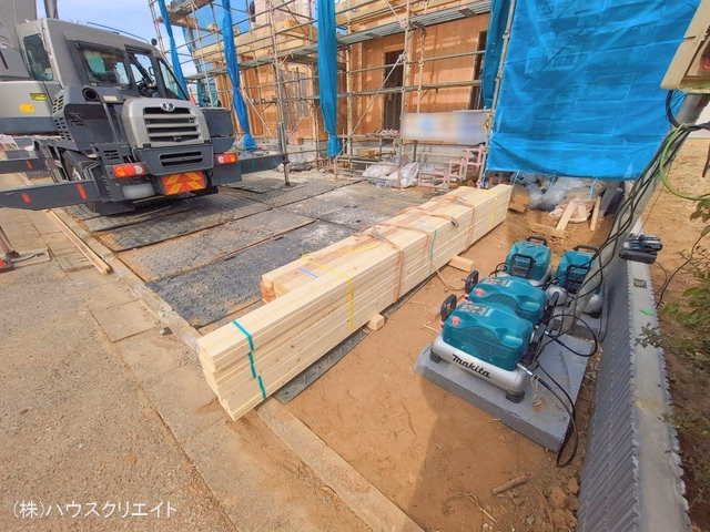 千葉県松戸市新松戸6丁目の新築戸建て上棟写真 2026年2月5日撮影
