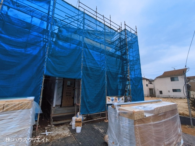 千葉県松戸市新松戸6丁目の新築戸建てシート写真 2026年3月1日撮影