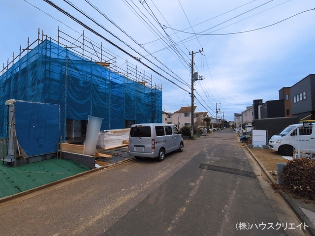 千葉県松戸市新松戸6丁目の新築戸建てシート写真 2026年3月1日撮影