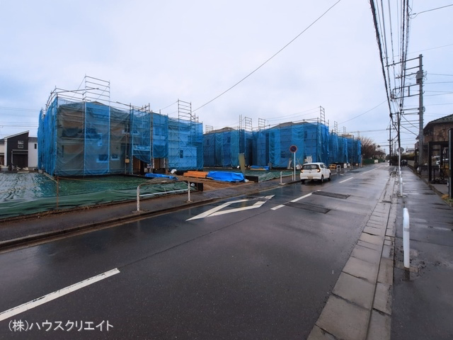 千葉県松戸市新松戸6丁目の新築戸建て上棟写真 2026年3月2日撮影