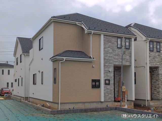 千葉県松戸市新松戸6丁目の新築戸建て外構写真 2026年3月31日撮影