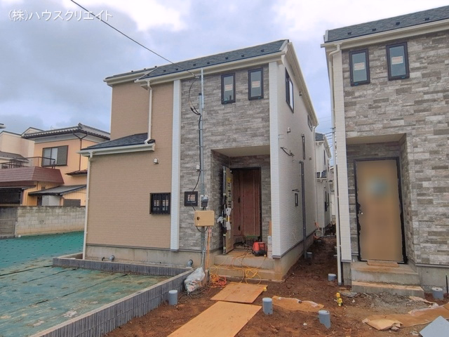 千葉県松戸市新松戸6丁目の新築戸建て外構写真 2026年3月31日撮影